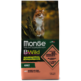 Monge Cat BWild GRAIN FREE беззерновой корм из лосося и гороха для взрослых кошек