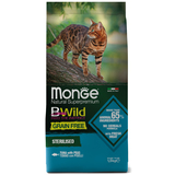 Monge Cat BWild GRAIN FREE беззерновой корм из тунца и гороха для взрослых кошек