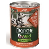 Monge Dog BWild Grainfree ADULT консервы из индейки с тыквой и кабачками для собак всех пород 400г