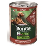 Monge Dog BWild Grainfree ADULT консервы из ягненка с тыквой и кабачками для собак всех пород 400г