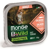 Monge Cat Bwild Grain free консервы из лосося с овощами для кошек 100г