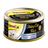GimCat ShinyCat Filet консервы для кошек из тунца с анчоусами 70 г