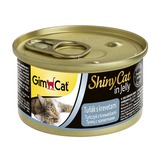 GimCat ShinyCat консервы для кошек из тунца с креветками 70 г