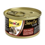 GimCat ShinyCat консервы для кошек из цыпленка с говядиной 70 г