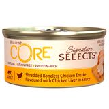 Welness Core SIGNATURE SELECTS консервы из курицы с куриной печенью в виде фарша в соусе для кошек