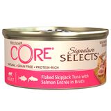Welness Core SIGNATURE SELECTS консервы из тунца с лососем в виде кусочков в бульоне для кошек