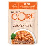Core TENDER CUTS паучи из курицы с индейкой в виде нарезки в соусе для кошек