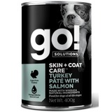 GO! NATURAL Holistic консервы с индейкой и лососем для собак всех возрастов, GO! Skin + Coat Turkey Pate with Salmon DF