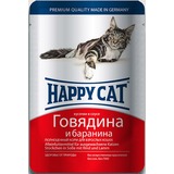Happy Cat Говядина и баранина - полноценный корм для взрослых кошек всех пород и возрастов