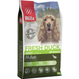 Blitz Holistic СВЕЖАЯ УТКА — низкозерновой сухой корм для взрослых собак всех пород Holistic Fresh Duck Adult Dog All Breeds (Low Grain)