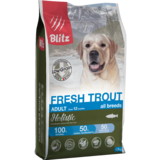 Blitz Holistic СВЕЖАЯ ФОРЕЛЬ — низкозерновой сухой корм для взрослых собак всех пород Holistic Fresh Trout Adult Dog All Breeds (Low Grain)