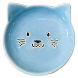КерамикАрт блюдце керамическое Мордочка кошки 80 мл, голубая