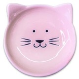 КерамикАрт блюдце керамическое Мордочка кошки 80 мл, розовая