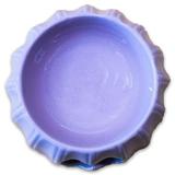 КерамикАрт миска керамическая с полосками, лиловая