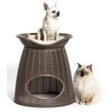 BAMA PET домик для кошек PASHA 52х60х46/55h см, с подушечками, коричневый