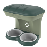 BAMA PET миска для собак настенная двойная MAXI 2200 мл 50х29х52h см, зеленая
