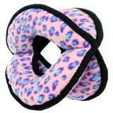 Tuffy супер прочная игрушка для собак Мяч-кольцо четырехсторонний, розовый леопард, прочность 9/10, Ultimate 4WayRing Pink Leopard