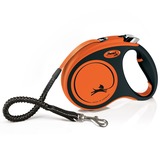 Flexi рулетка с амортизатором Xtreme, 5 м для собак до 35 кг, цвет оранжевый