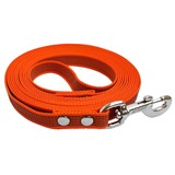 R-Dog прорезиненный нейлоновый поводок (с латексной нитью), усиленный стальной карабин, цвет оранжевый