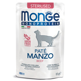 Monge Cat Monoprotein паучи для стерилизованных кошек из говядины 85 г