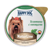 Happy Dog Natur Line консервы для собак паштет Телятина с овощами