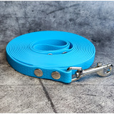 R-Dog Поводок из мягкого биотана Гекса, стальной карабин для собак до 15 кг, цвет голубой