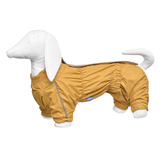 Darell дождевик для собак (порода такса, корги), цвет горчичный, на гладкой подкладке
