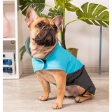 Tappi дождевик-попона с флисовой подкладкой для собак "Блант", цвет голубой