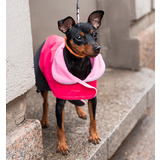 Tappi дождевик-попона с флисовой подкладкой для собак "Блант", цвет розовый