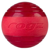 Rogz силиконовый мяч для собак с пищалкой Squeekz, цвет красный
