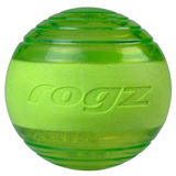Rogz силиконовый мяч для собак с пищалкой Squeekz, цвет лайм