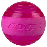 Rogz силиконовый мяч для собак с пищалкой Squeekz, цвет розовый