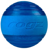 Rogz силиконовый мяч для собак с пищалкой Squeekz, цвет синий