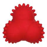 Playology дентальный хрустящий жевательный тройной мяч для щенков SQUEAKY BOUNCE BALL с ароматом говядины, красный