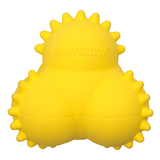 Playology дентальный хрустящий жевательный тройной мяч для щенков SQUEAKY BOUNCE BALL с ароматом курицы, желтый