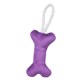 Игрушка Mr.Kranch для собак мелких и средних пород Косточка с канатом фиолетовая