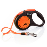 Flexi рулетка с амортизатором Xtreme, 3 м для собак до 15 кг, цвет оранжевый