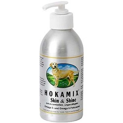 Hokamix Skin&Shine супер-витамины для кожи и шерсти собак и кошек, масло 250 мл, Хокамикс Скин энд Шайн