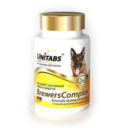 Unitabs Brewers complex витамины с пивными дрожжами для собак крупных пород, 100 табл.
