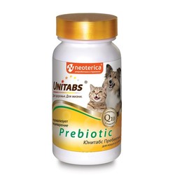 Unitabs Prebiotic кормовая добавка для оптимизации процессов пищеварения у кошек и собак, 100 табл.