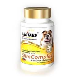 Unitabs UNITABS SlimComplex с Q10 для собак с избыточной массой тела с целью ее снижения, 100 табл.