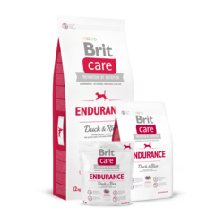 Brit Care Endurance Duck & Rice for dog для взрослых и энергичных собак с уткой и рисом