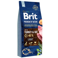 Brit Premium by Nature Light Turkey & Oats корм для собак склонных к полноте, малоподвижных или с избыточной массой тела