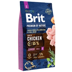 Brit Premium by Nature Junior S полнорационный корм для щенков мелких пород, беременных и кормящих сук (от 1 до 10 кг)