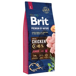Brit Premium by Nature Junior L полнорационный корм для щенков и молодых собак крупных пород (25–45 кг)