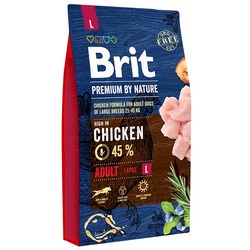 Brit Premium by Nature Adult Пполнорационный корм для взрослых собак крупных пород (25–45 кг).