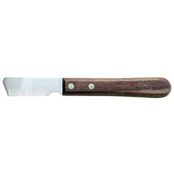 СКИДКА! Show Tech тримминговочный нож 3280 с деревянной ручкой для шерсти средней жесткости