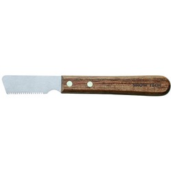 СКИДКА! Show Tech тримминговочный нож 3300 с деревянной ручкой для мягкой шерсти
