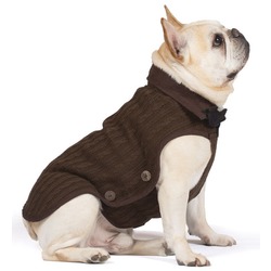 Dog Gone Smart Вязаный двухслойный нано-свитер Nano Knit Sweater, цвет коричневый