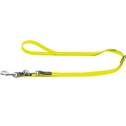 Hunter Поводок-перестежка для собак Convenience, биотановый, цвет желтый неон, 2 м х 2 см